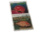 Vorschaubild 1 von Australien Briefmarken 2c Coral Hopper & 30c Choat's Wrasse gestempelt