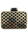 Vorschaubild 1 von Damen Clutch Gold Glamourös Abendtasche mit Kette 15x14cm