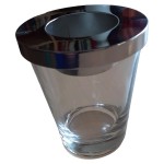 Vorschaubild 1 von Kerzenhalter Glas Metall Modern Transparent Zylindrisch 10cm