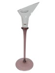 Vorschaubild 1 von Kerzenhalter Glas Rosa 36 cm Modern Kerzenständer Handgemacht