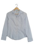 Vorschaubild 1 von Hemdbluse Damen Gr. 34 XS Blau Gestreift Langarm Business Casual Bluse