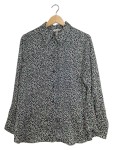 Vorschaubild 1 von Damen Hemdbluse Bluse Schwarz Weiß Gepunktet Gr. 40 L Langarm Casual