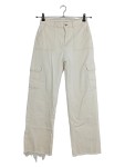 Vorschaubild 1 von Cargohose Damen Beige Gr. W26/34/XS ausgefranster Saum Baumwolle
