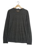Vorschaubild 1 von Damen Langarmshirt Basic Grau Meliert Baumwolle Gr. 46 3XL