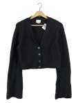 Vorschaubild 1 von Strickjacke Damen Cardigan Schwarz Knopfleiste Langarm Gr. 36 S