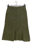 Vorschaubild 1 von Cordrock Damen Oliv 70cm Midirock Baumwolle Gr.36 Freizeit