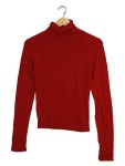 Vorschaubild 1 von Pullover Damen Rollkragen Rippstrick Langarm Rot Gr. 34 XS Basic