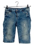 Vorschaubild 1 von Cargo Shorts Kinder Gr. 164 Blau Baumwolle Elasthan Uni Casual 35 cm
