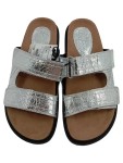 Vorschaubild 2 von Plateausandalen Pantoletten Silber Metallic Gr. 40 Neu