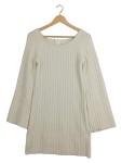 Vorschaubild 1 von Strickkleid Damen Midikleid Rippstrick Beige Gr. 36 S Herbst Winter