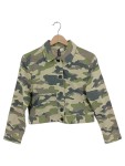 Vorschaubild 1 von Jeansjacke Damen Camouflage Baumwolle Knopfleiste Gr. 34 XS