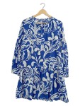 Vorschaubild 1 von Sommerkleid Tunikakleid abstrakt blau Baumwolle Gr. S 36