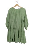 Vorschaubild 1 von Sommerkleid Blumenmuster Grün Midikleid Gr. S 36