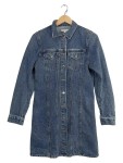 Vorschaubild 1 von Hemdblusenkleid Blau Gr. 36 Damen Baumwolle Casual Freizeit Minikleid