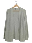 Vorschaubild 1 von Strickjacke Damen Beige Rippstrick Gr. 36 S Langarm Freizeit Casual