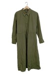 Vorschaubild 1 von Blusenkleid Damen Gr. 42/XL Oliv Baumwolle Casual Freizeit Knopfleiste