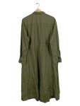 Vorschaubild 2 von Blusenkleid Damen Gr. 42/XL Oliv Baumwolle Casual Freizeit Knopfleiste
