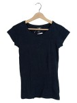 Vorschaubild 1 von T-Shirt Damen Basic Kurzarm Baumwolle Schwarz Gr. 36 S