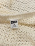 Vorschaubild 3 von Strickjacke Damen Weiß Gr. 38/M Lochmuster Casual Langarm Freizeit