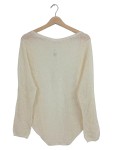 Vorschaubild 2 von Strickjacke Damen Weiß Gr. 38/M Lochmuster Casual Langarm Freizeit
