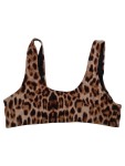 Vorschaubild 1 von Bikini Oberteil Damen Animal Print Braun Gr. 40 L Träger-Top