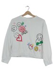 Vorschaubild 1 von Sweatshirt Mädchen Langarm Baumwolle Grafisch Weiß Gr. 158