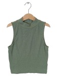 Vorschaubild 1 von Damen Top Ärmellos Rippstrick Olivgrün Gr. 36 S Casual Basic