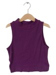Vorschaubild 1 von Top Damen Ärmellos Rippstrick Basic Lila Gr. 36 S