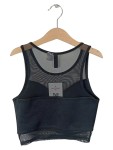 Vorschaubild 2 von Damen Top Cropped Ärmellos Schwarz Gr. 34 XS Freizeit Uni