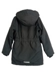 Vorschaubild 2 von Parka Kinder Gr. 128 Schwarz Polyester Uni Casual Alltag Kapuze