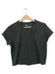 Vorschaubild 1 von T-Shirt Damen Gr. 40/L Schwarz Polyester Basic Kurzarm Freizeit