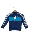 Vorschaubild 1 von Kinder Trainingsjacke Blau Hellblau Streifen Gr. 128 Sportjacke