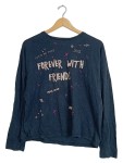 Vorschaubild 1 von Langarmshirt Mädchen 164 Blau Baumwolle Schriftzug Glitzer Freizeit