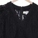 Vorschaubild 4 von Spitzenkleid Damen Gr. 38/M Schwarz Elegant Vintage Langarm