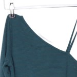 Vorschaubild 3 von Damen Body Langarm Gestreift Petrol Gr. 36 Asymmetrisch