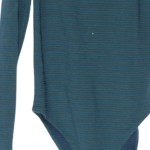Vorschaubild 5 von Damen Body Langarm Gestreift Petrol Gr. 36 Asymmetrisch