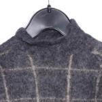 Vorschaubild 3 von Kinder Pullover Gr. 128 Grau Kariert Wolle Klassisch Herbst Winter