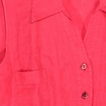 Vorschaubild 6 von Giorgio Damen Bluse Rot Leinen Ärmellos Klassisch Einheitsgröße