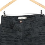 Vorschaubild 3 von Damen Stoffhose Schwarz Cord Blumenmuster Elegant Klassisch Gr. M 38