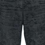 Vorschaubild 4 von Damen Stoffhose Schwarz Cord Blumenmuster Elegant Klassisch Gr. M 38