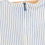 Vorschaubild 3 von Kinder Sommerkleid Gr. 128 Blau Gestreift Casual Preppy Rüschen