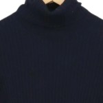 Vorschaubild 3 von Damen Pullover Rollkragen Rippstrick Blau Gr. 32/XXS Elegant