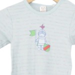 Vorschaubild 3 von Baby Schlafanzug Einteiler Gr. 86 Blau Gestreift Ritter Motiv Baumwolle