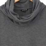 Vorschaubild 3 von Damen Pullover Rollkragen Asymmetrisch Grau Gr. S