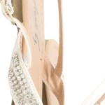 Vorschaubild 4 von Damen Zehentrenner Sandalen Weiß Strass Gr. 38 Elegant Casual