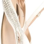 Vorschaubild 5 von Damen Zehentrenner Sandalen Weiß Strass Gr. 38 Elegant Casual