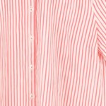Vorschaubild 4 von Hemdbluse Damen Gr. 36/S Rot Gestreift Kurzarm Casual Preppy