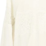 Vorschaubild 4 von Damen Langarmshirt Gr. 40/L Weiß Spitze Casual Elegant Feminin