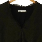 Vorschaubild 3 von Freizeitkleid Damen Grün Gr. 36 Polyester Punkte Bohemian Casual Vintage