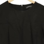 Vorschaubild 3 von Damen festliches Kleid Gr. 38/M Schwarz Elegant Rüschen 3/4-Arm